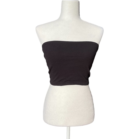 Hollister Black Ribbed Tube Top Women Small - Picture 2 of 9